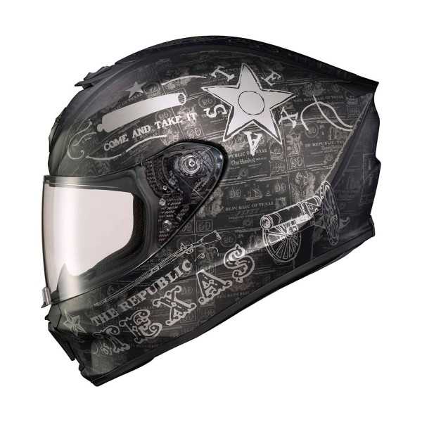 Casco Certificado Scorpion R420 Lone Star Silver