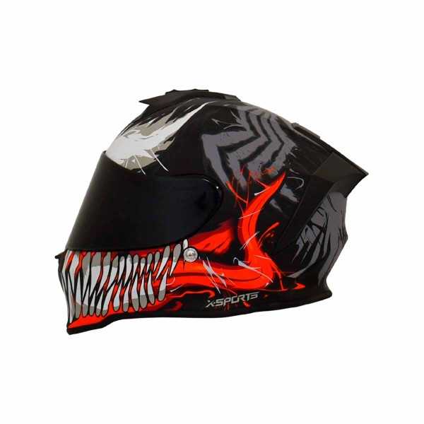 Casco Certificado XSPORTS V151 Venom Negro Mate