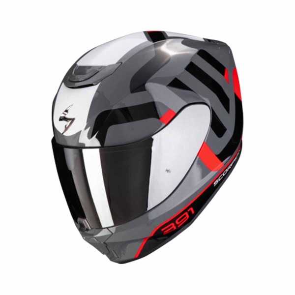 Casco Certificado SCORPION EXO-391 AROK Negro Gris Rojo