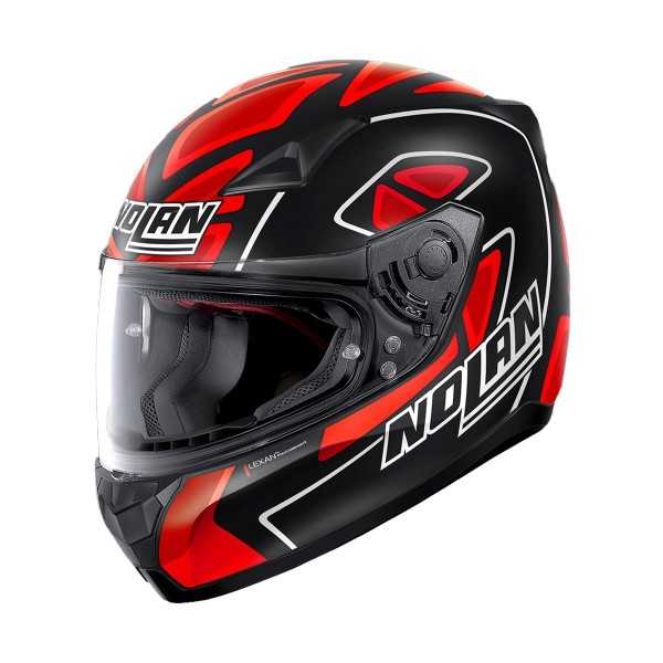 Casco Certificado NOLAN N60 6 GREPD PETRU Negro Mate Rojo