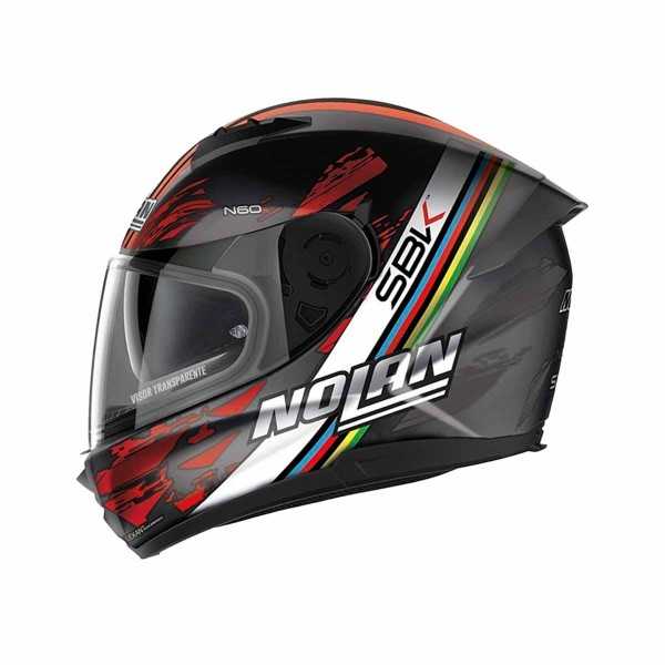 Casco Certficado NOLAN N 60.6 SBK 56 Negro Mate Rojo