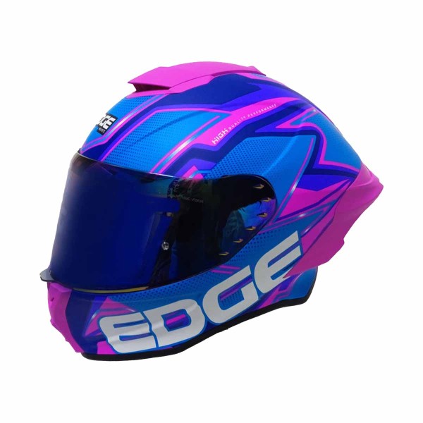 Casco Certificado EDGE INT SHANGHAI QUARTZ Fucsia Azul