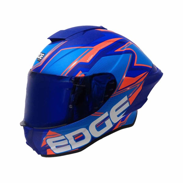 Casco Certificado EDGE INT SHANGHAI QUARTZ Azul Rojo