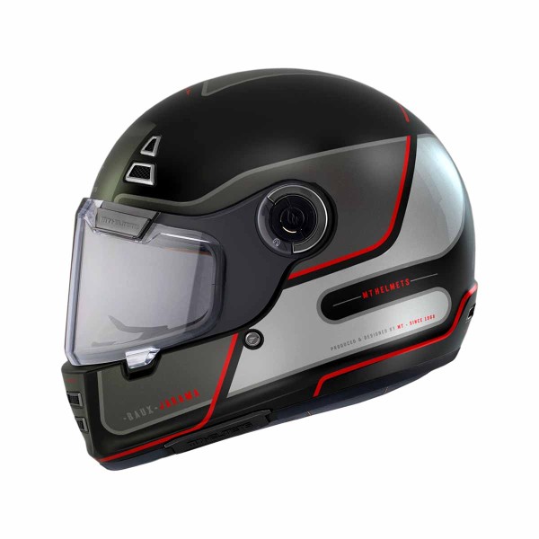 Casco certificado MT 119 JARAMA BAUX E5 Rojo Fluor Mate