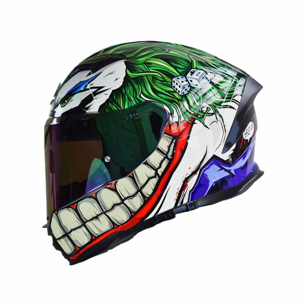 Casco Certificado HAX FORCE GAMBLER Negro Verde