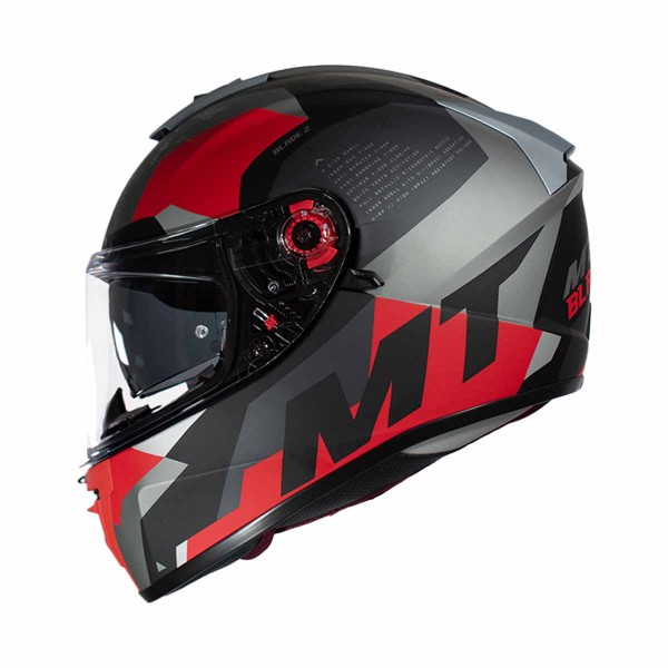 Casco Certificado MT FF107SV BLADE 2 SV FADE A2 Gris Rojo Mate