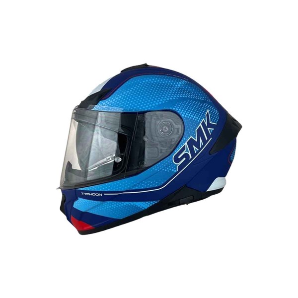 Casco Certificado SMK TYPHOON MYSTIC Azul Rojo