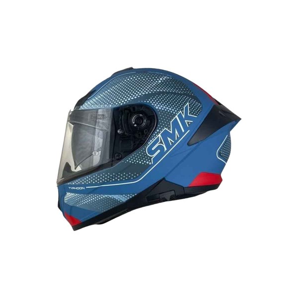 Casco Certificado SMK TYPHOON MYSTIC Azul Blanco