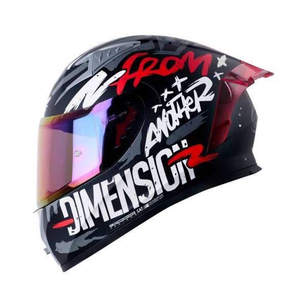 Casco Certificado Shaft 526 EVO DIMENSION Negro Rojo| Visor IR Rojo