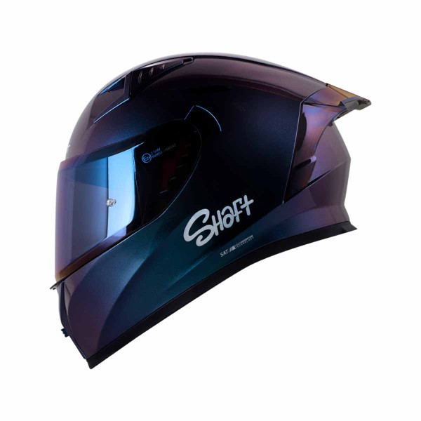 Casco Certificado Shaft 526SP EVO SOLID CAMALEÓN| Visor IR Azul