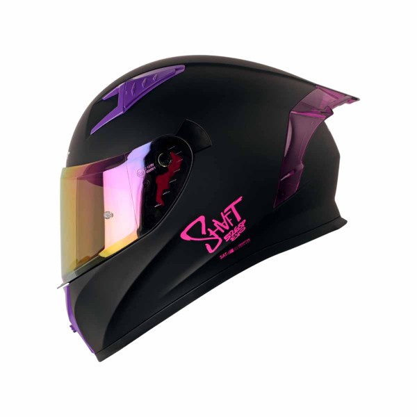 Casco Certificado Shaft 526SP EVO SOLID Negro Fucsia| Visor IR Fucsia