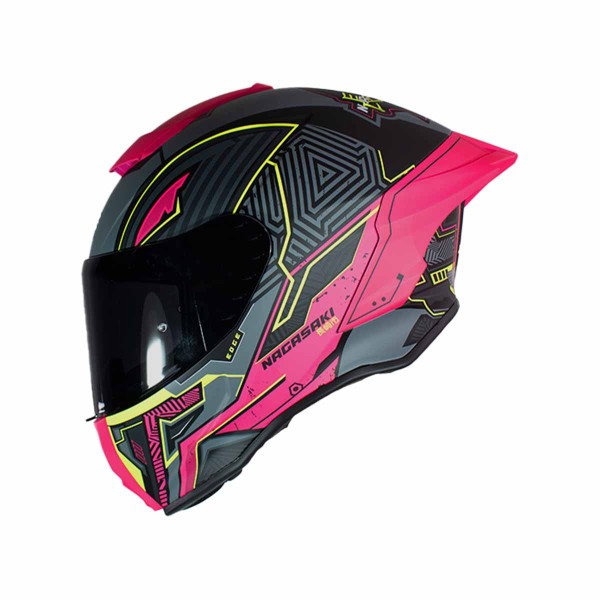 Casco Certificado EDGE INT SHANGHAI NAGAZAKI Rosado Gris