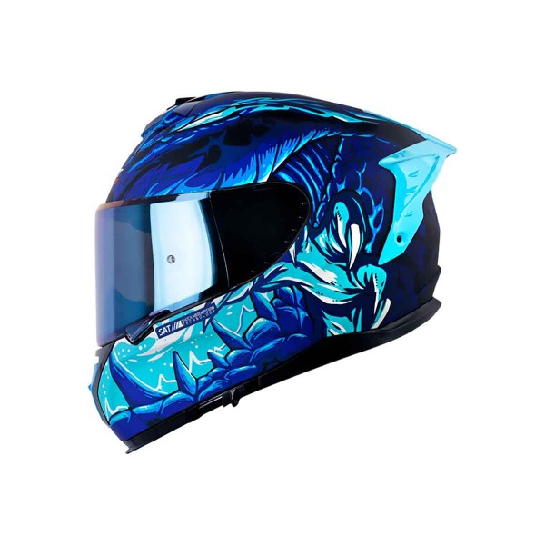 Casco Certificado SHAFT PRO 610 EVO FIREPIT Negro Azul| Visor IR Azul