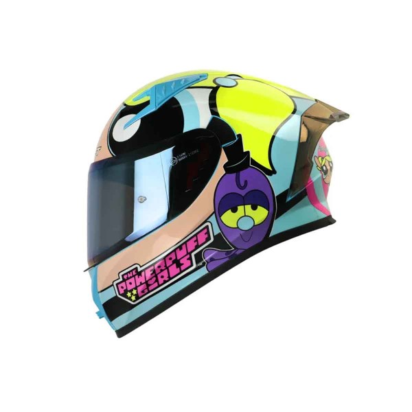 Casco Certificado Shaft 526SP EVO Burbuja Azul Claro Amarillo| Visor IR Azul