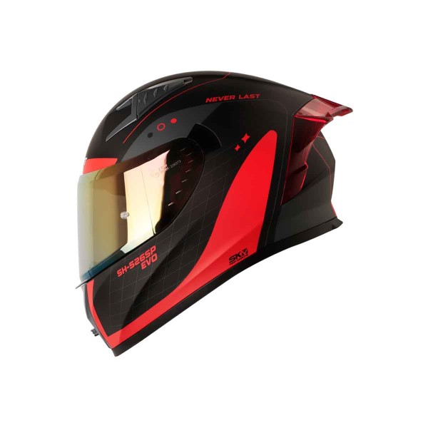 Casco Certificado Shaft 526SP EVO SINNER Negro Rojo| Visor IR Rojo