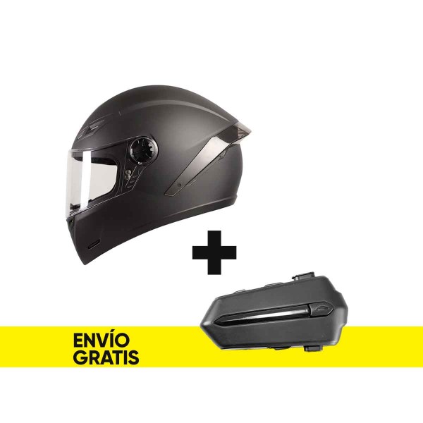 Combo Casco ICH 501 SP PLANO + Bluetooth DFR 5S