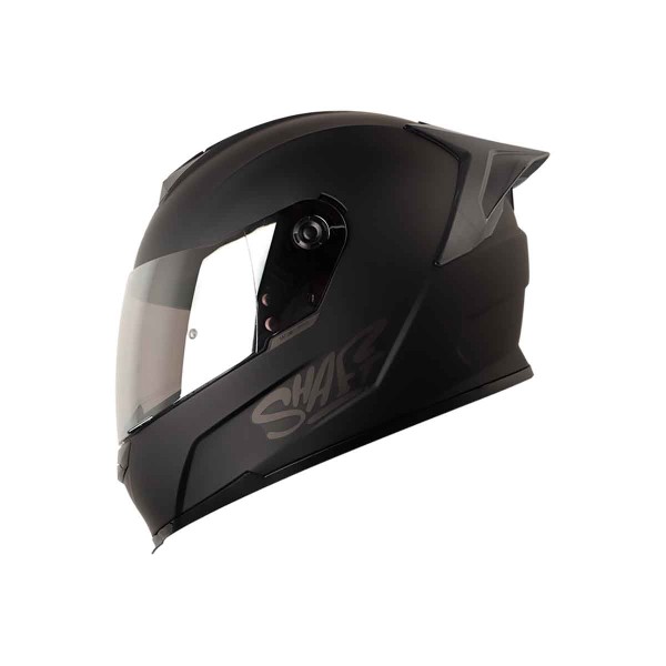 Casco Certificado SHAFT 502 SP Solid Negro| Visor Plata