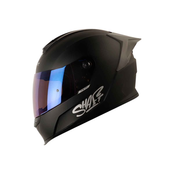 Casco Certificado SHAFT 502 SP Solid Negro| Visor IR Azul