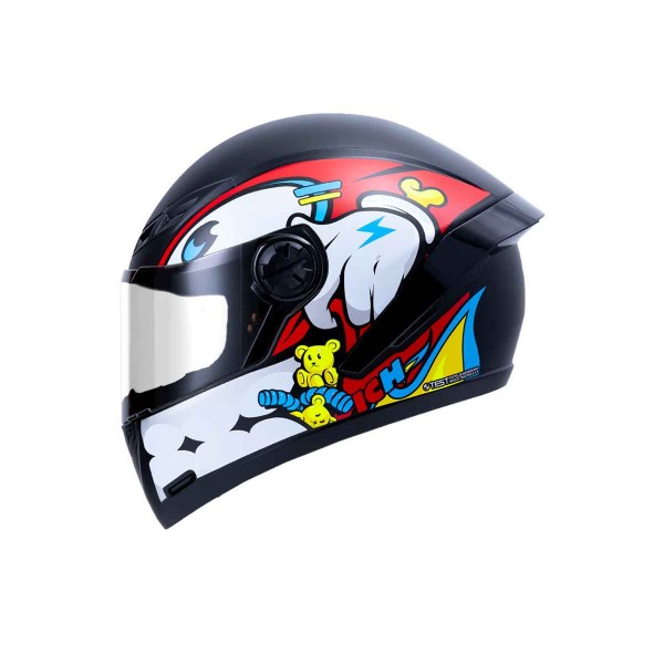 Casco Certificado INT ICH 501 SP Gummy Negro Rojo