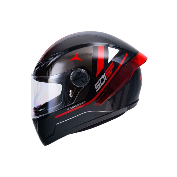 Casco Certificado INT ICH 501 SP Neggaz Negro Brillante Rojo