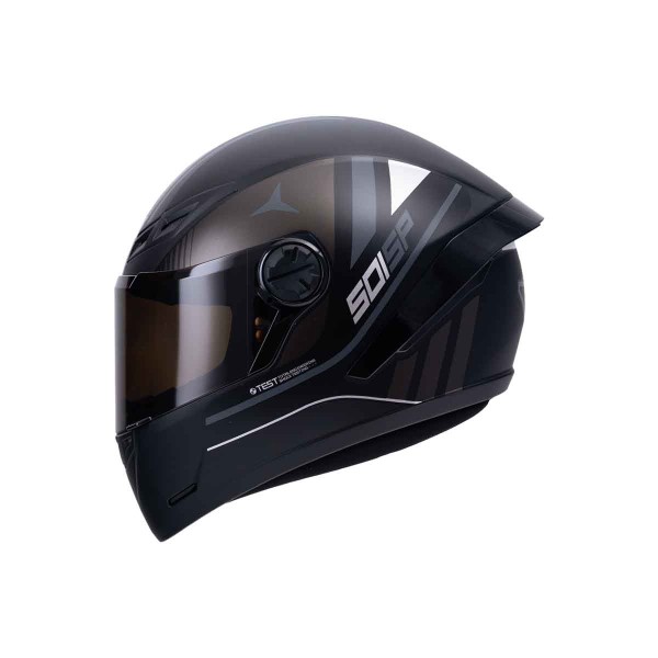 Casco Certificado INT ICH 501 SP Neggaz Negro Mate Gris|Visor Humo