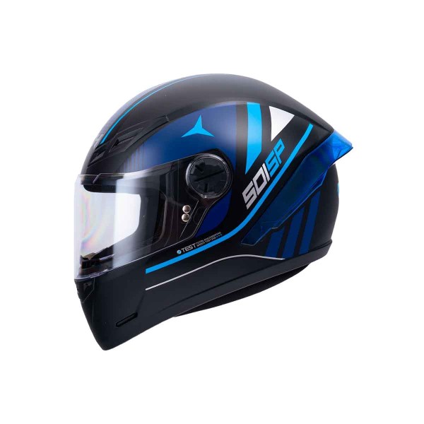 Casco Certificado INT ICH 501 SP Neggaz Negro Mate Azul