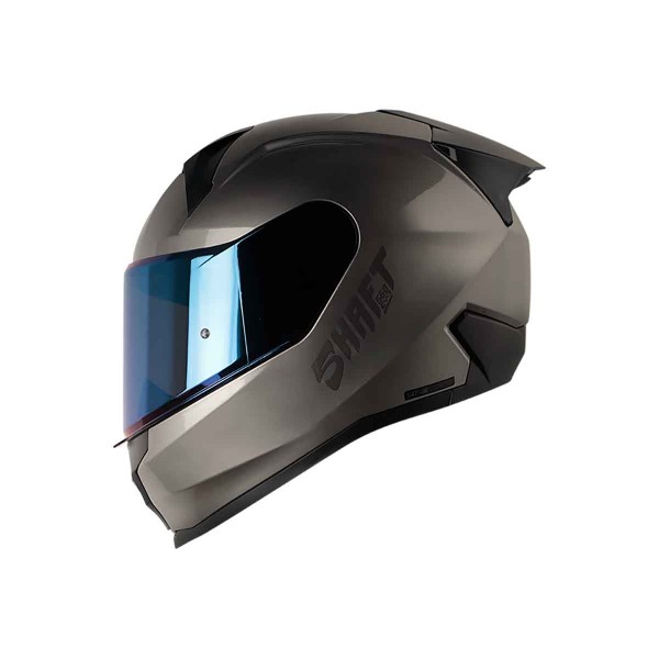 Casco Certificado Shaft 560 Evo Solid Gris Metalizado|Visor IR Azul