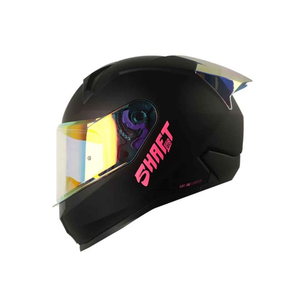 Casco Certificado Shaft 560 Evo Solid Negro Fucsia|Visor IR Fucsia