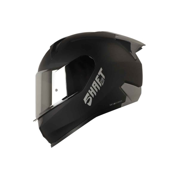 Casco Certificado Shaft 560 Evo Solid Negro Gris|Visor Plata