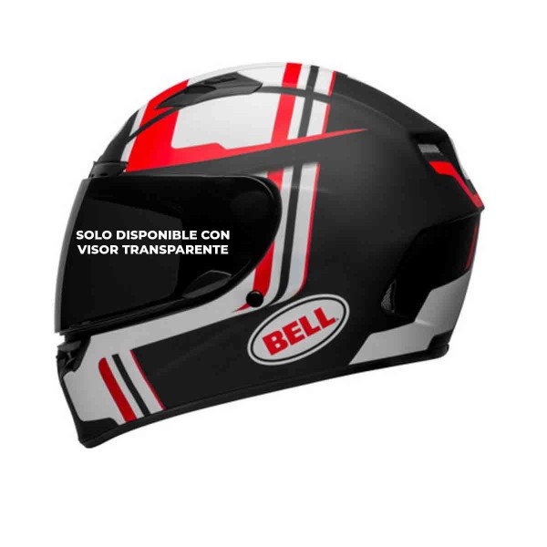 Casco Certificado Bell Qualifier Torque Negro Rojo