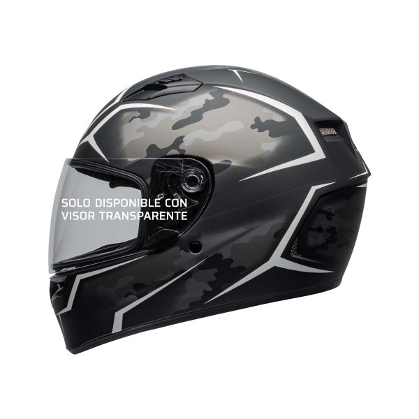 Casco Certificado Bell Qualifier Stealth Camo Negro Blanco