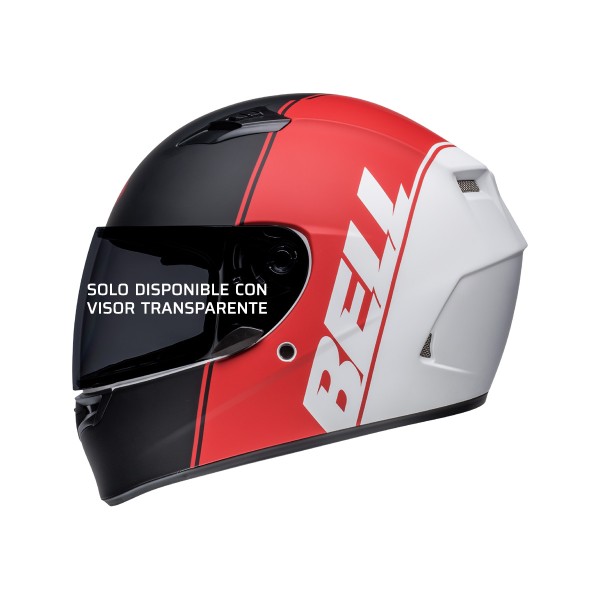 Casco Certificado Bell Qualifier Ascent Negro Rojo Blanco