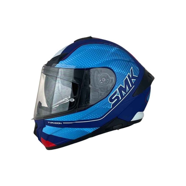 Casco Certificado SMK TYPHOON MYSTIC Azul Rojo