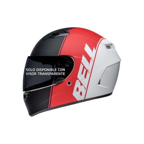 Casco Certificado Bell Qualifier Ascent Negro Rojo Blanco