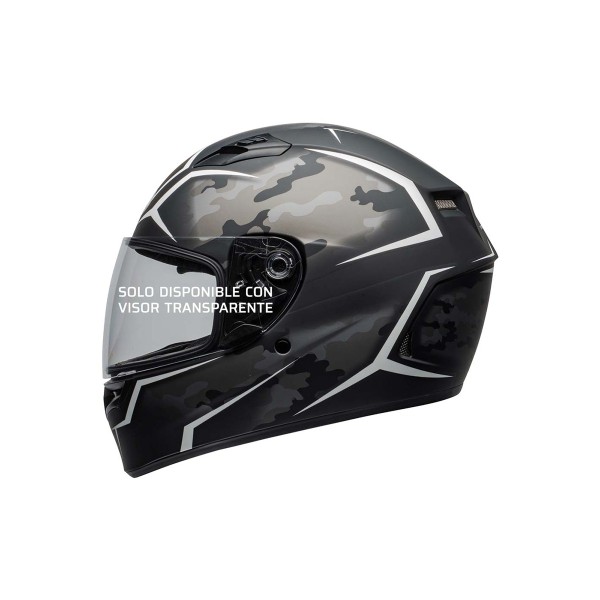 Casco Certificado Bell Qualifier Stealth Camo Negro Blanco