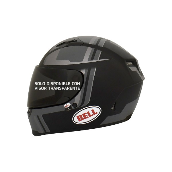 Casco Certificado Bell Qualifier Torque Negro Gris