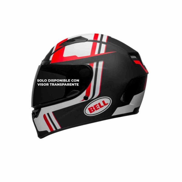 Casco Certificado Bell Qualifier Torque Negro Rojo