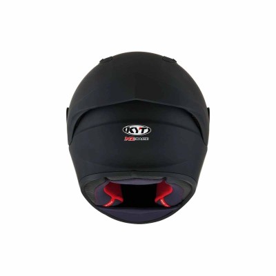 CASCO CERTIFICADO KYT TT REVO CON SPOILER  PLAIN NEGRO MATE