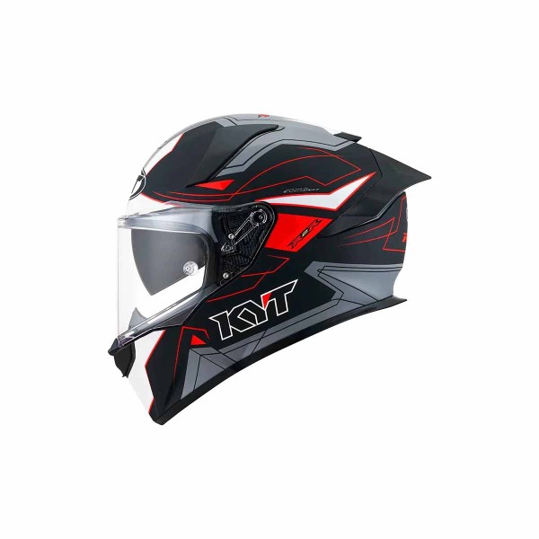 CASCO KYT R2R LED MATT NEGRO GRIS