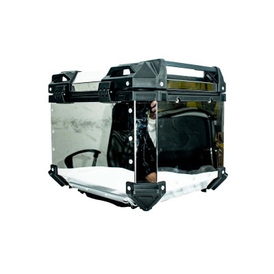 MALETERO CUADRADO DR1 ALU PRO ACERO 45 LT GRIS ESPEJO