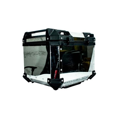 MALETERO CUADRADO DR1 ALU PRO ACERO 45 LT GRIS ESPEJO