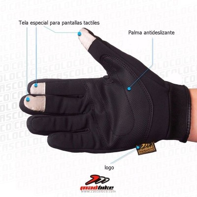 Guantes Moto Proteccion Madbike City Motociclista Motero Cascoloco DFR