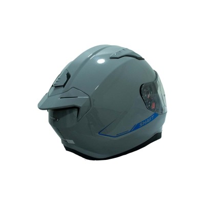 CASCO CERTIFICADO SHAFT 532 SOLID GRIS AZUL| Visor Iridium Azul