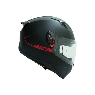 CASCO CERTIFICADO SHAFT 532 SOLID NEGRO ROJO| Visor Iridium Rojo