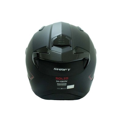 CASCO CERTIFICADO SHAFT 532 SOLID NEGRO ROJO| Visor Iridium Rojo