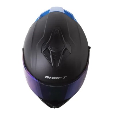 CASCO CERTIFICADO SHAFT 598 GTR SOLID NEGRO AZUL| Visor Iridium Azul