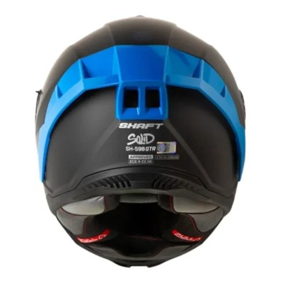 CASCO CERTIFICADO SHAFT 598 GTR SOLID NEGRO AZUL| Visor Iridium Azul
