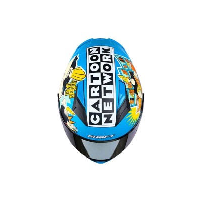 Casco Certificado Shaft 582 SP JOHNNY BRAVO Azul|Visor Humo Claro