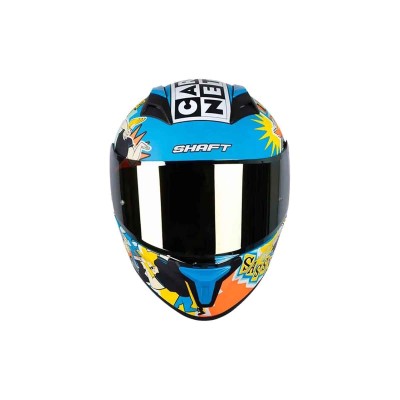 Casco Certificado Shaft 582 SP JOHNNY BRAVO Azul|Visor Humo Claro