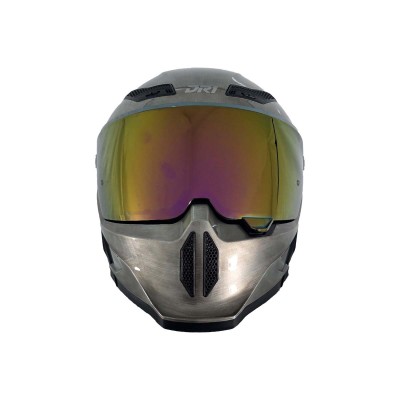 Casco Integral Dr1 K666 Solid Gris Metalizado Sp Negro